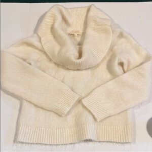 Sezane Cream Turtleneck Sweater